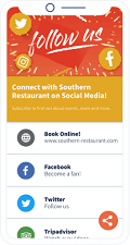 restaurant app social media screenshot 2