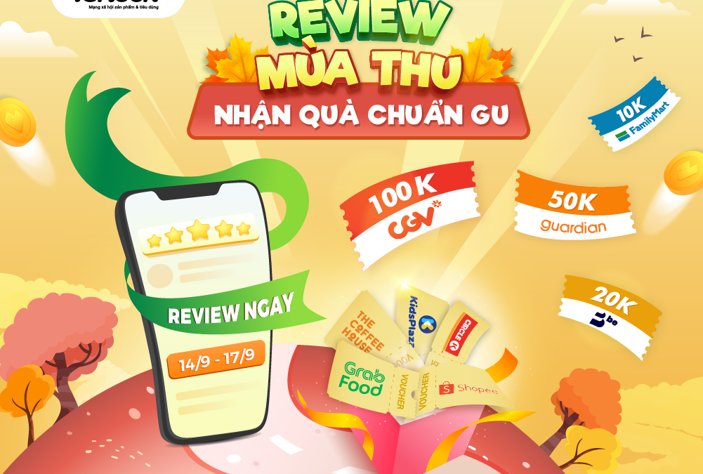 [iCheck Social] Tháng 9 tưng bừng cùng iCheck với chương trình Review mùa thu – Nhận quà chuẩn gu